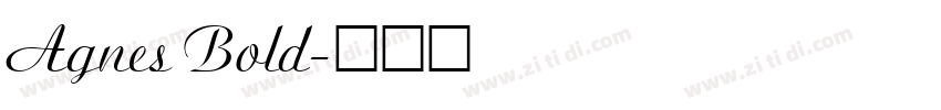 Agnes Bold字体转换